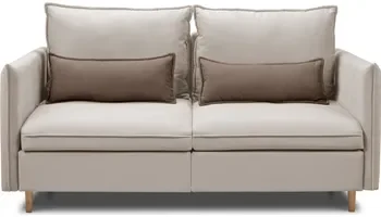 "Oliver" sofa 140 Velvetto 18/Velvetto 24 Cream, microvelvet