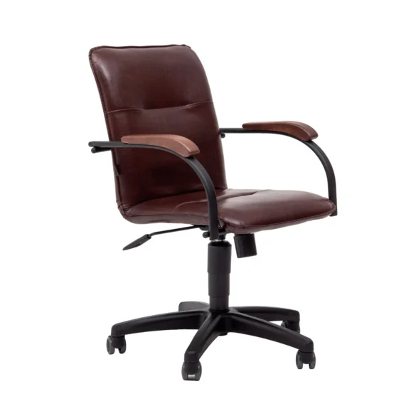 Office chair Samba, black Space Cognac eco-leather, black frame