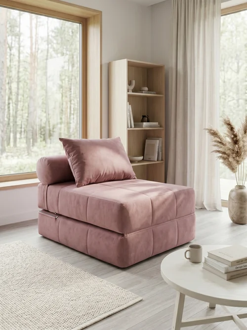 Loutta bed, velvet dusty