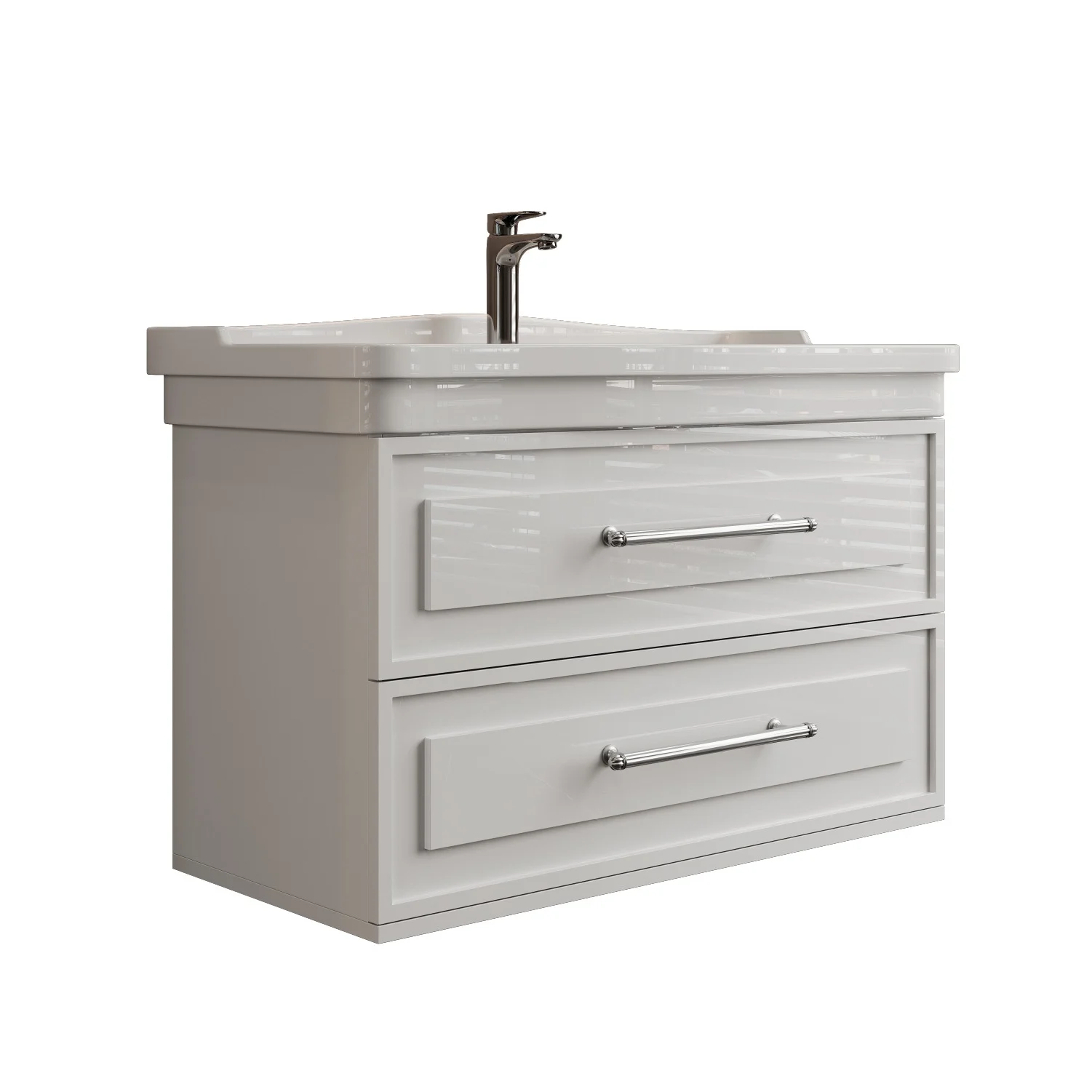 Elisann TV Stand 105, hanging, white (Modern 105)